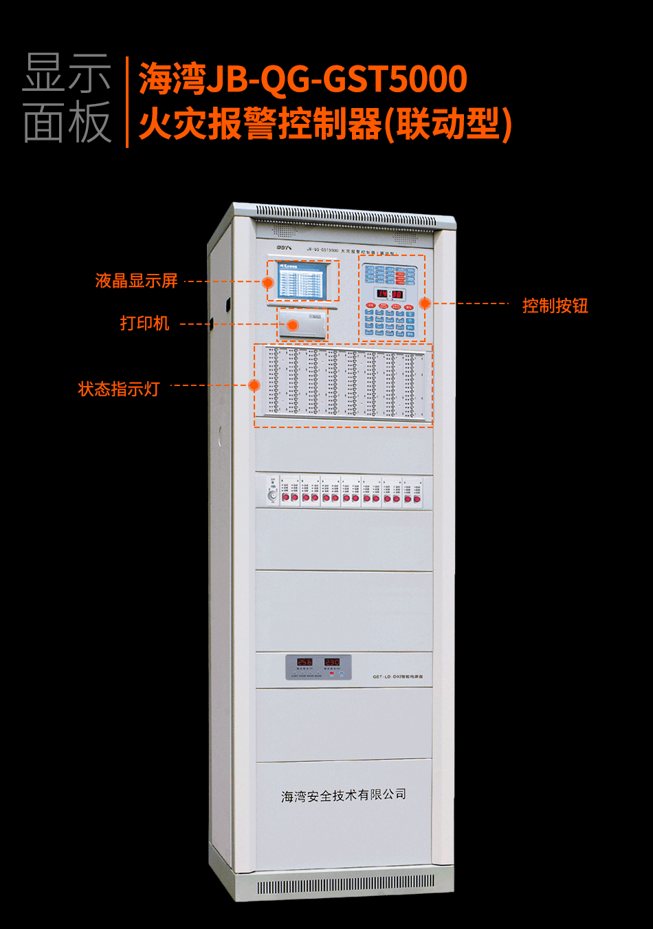 海灣JB-QG-GST5000火災(zāi)報(bào)警控制器(聯(lián)動(dòng)型)顯示面板