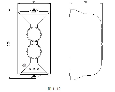 JTY-HM-GST102線型光束感煙火災(zāi)探測(cè)器外形示意圖