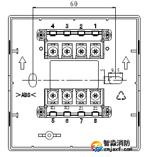 報警按鈕端子示意圖